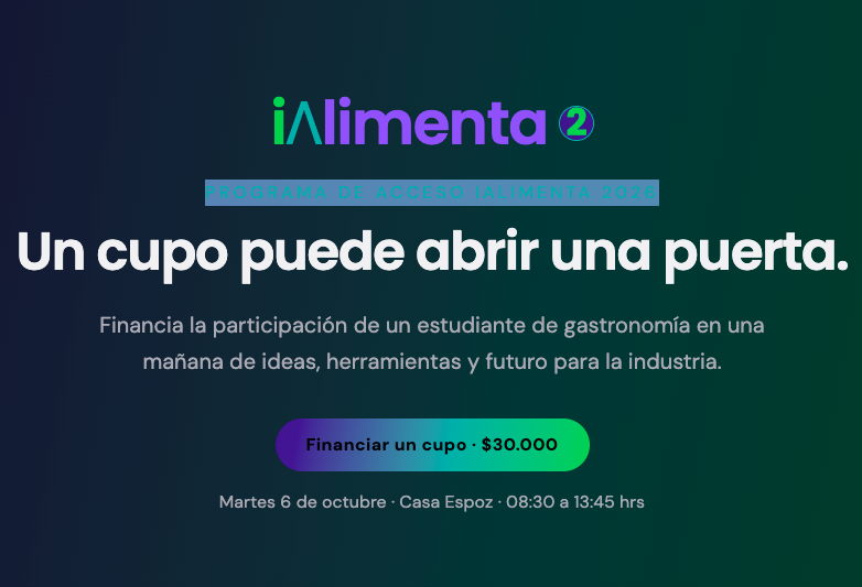 Programa de acceso iAlimenta 2026 – Financia un cupo