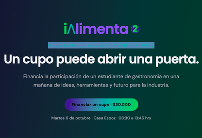 Programa de acceso iAlimenta 2026 – Financia un cupo