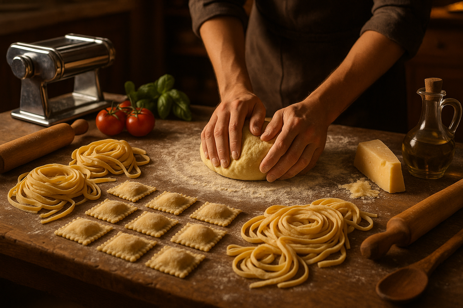 Taller de comida italiana, pastas